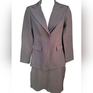 Jodi Kristopher Gray Jacket Skirt Suit Sz 1/2